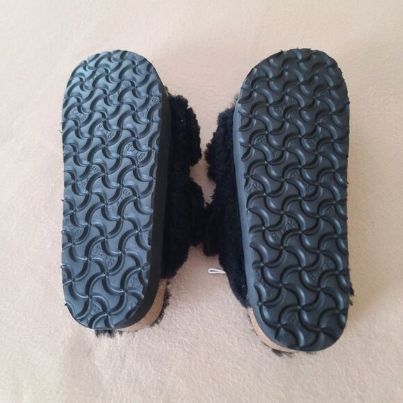 Birkenstock Papillio Arizona Big Buckle Shearling Sandal Black US 6 EU 37 NWOB - Picture 3 of 8